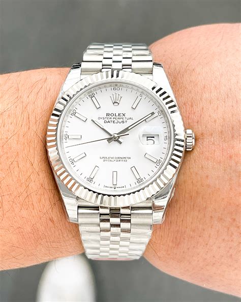 rolex datejust 41 watch value|Rolex Datejust 41 white dial.